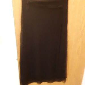 Womens long black 3 layer skirt